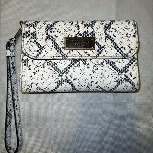 Victoria Secret Snake Print Y2K Mob Wife Wallet with Heart compact mirror